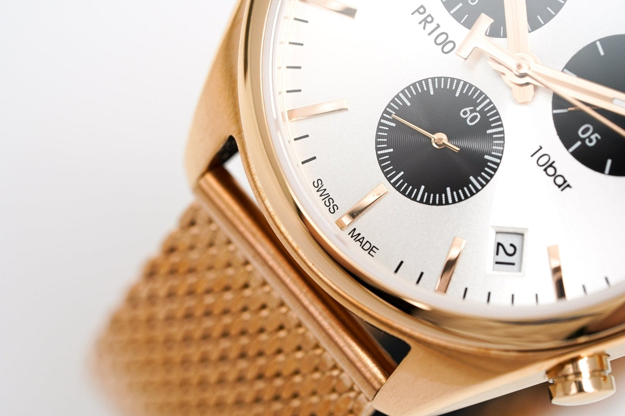 Tissot Men's PR 100 Watch Rose Gold Chronograph T1014173303101 - Watches & Crystals