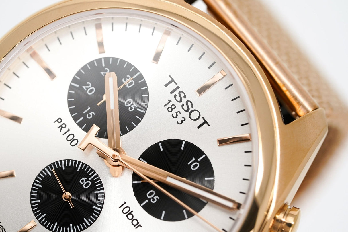 Tissot Men's PR 100 Watch Rose Gold Chronograph T1014173303101 - Watches & Crystals