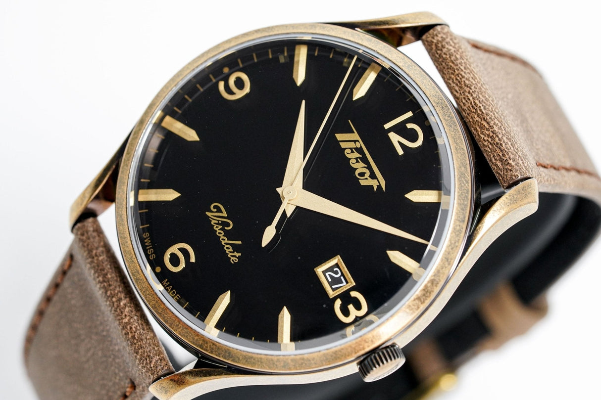 Tissot Men's Watch Heritage Visodate Bronze PVD T1184103605700 - Watches & Crystals