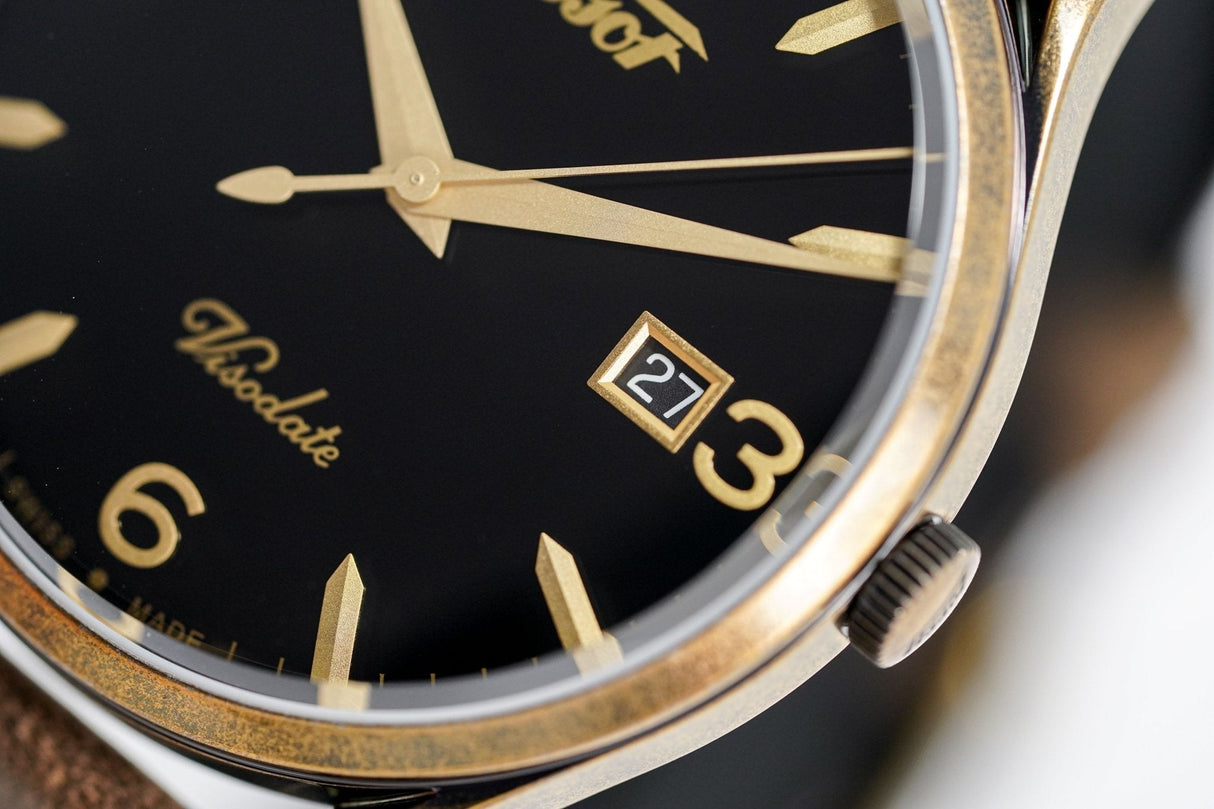 Tissot Men's Watch Heritage Visodate Bronze PVD T1184103605700 - Watches & Crystals