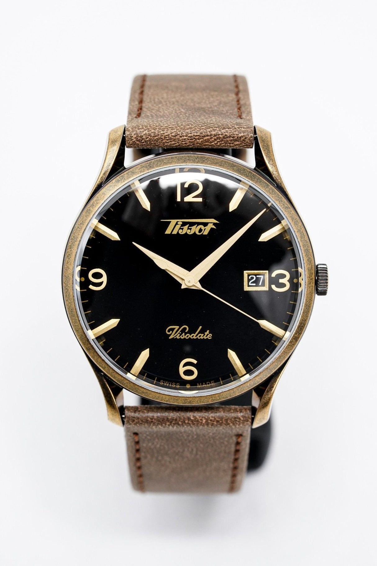 Tissot Men's Watch Heritage Visodate Bronze PVD T1184103605700 - Watches & Crystals