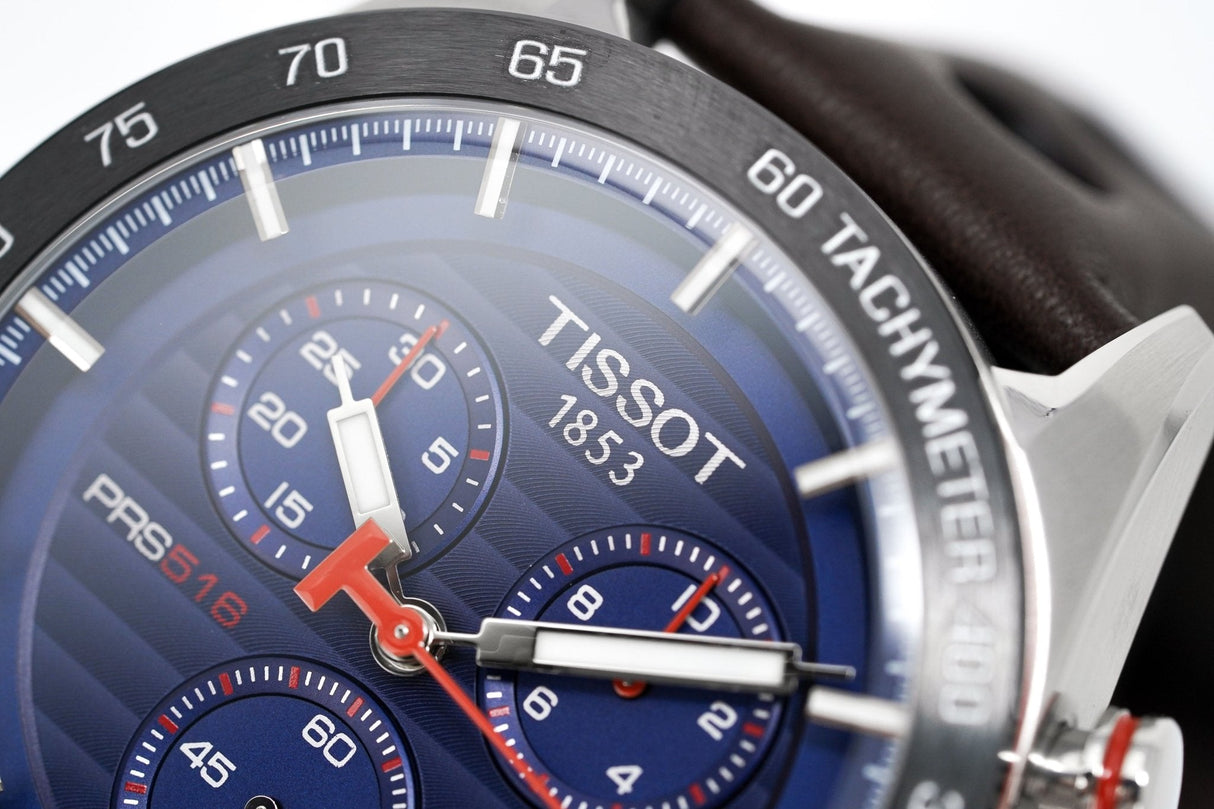 Tissot Men's Watch PRS 516 Chronograph Steel Blue T1004171604100 - Watches & Crystals