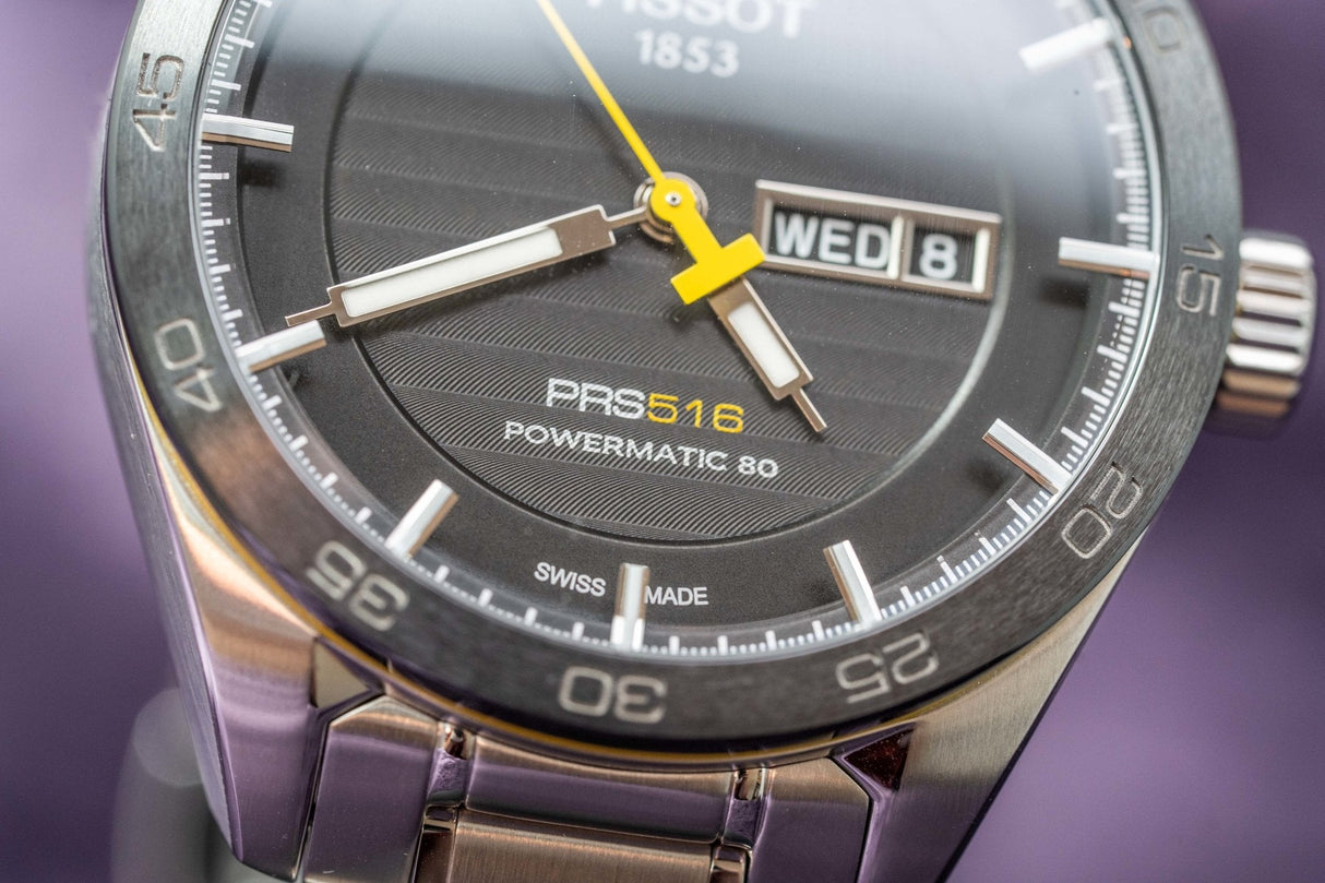 Tissot PRS 516 Powermatic 80 Day Date Steel - Watches & Crystals