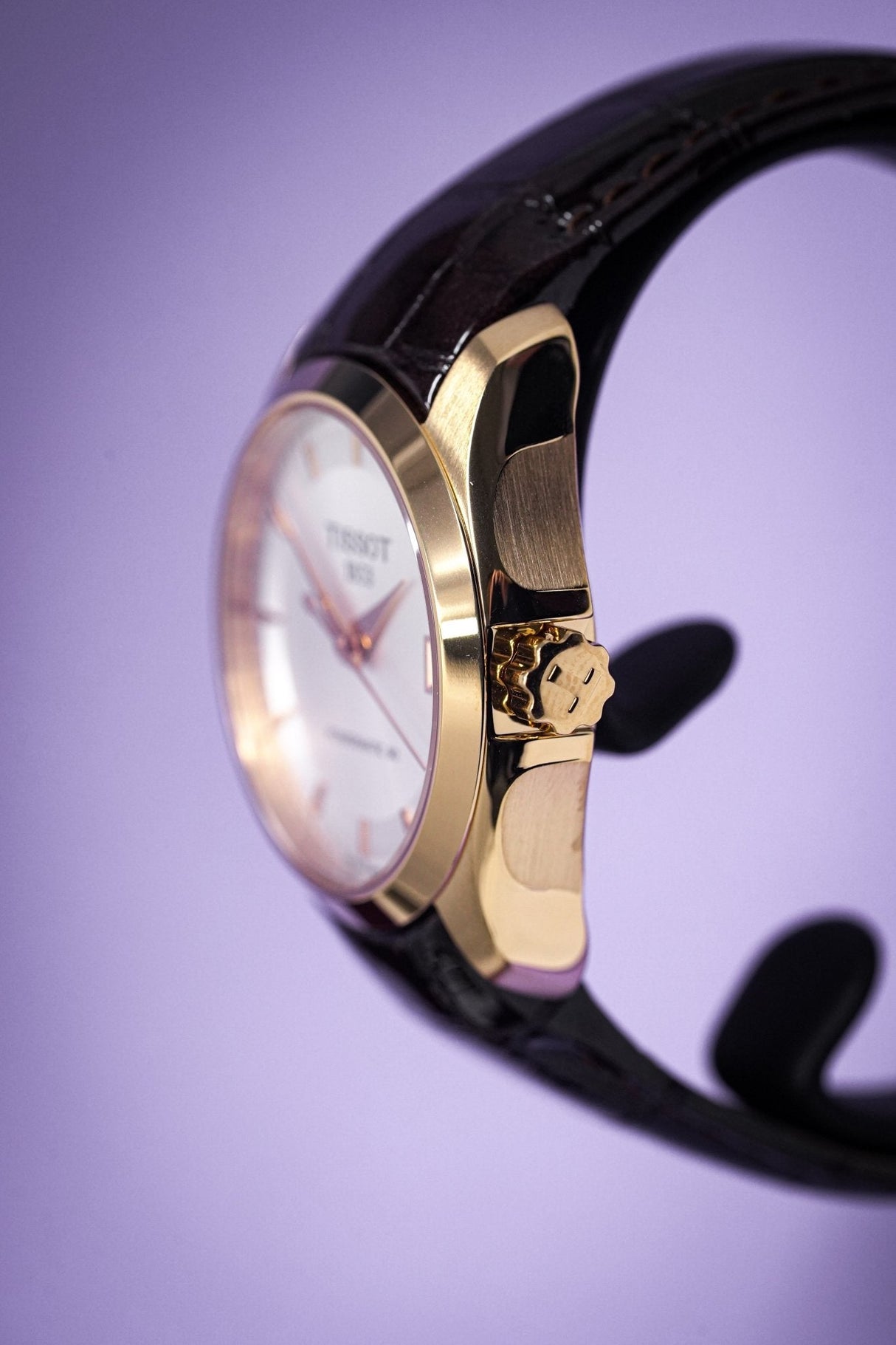 Tissot T-Classic Couturier Powermatic 80 Date Leather Rose Gold - Watches & Crystals