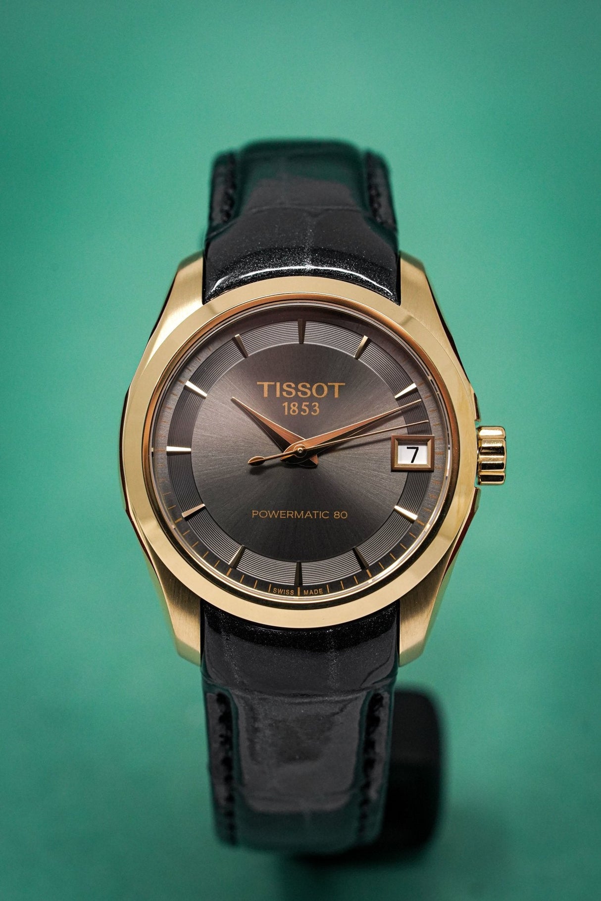 Tissot T-Classic Couturier Powermatic 80 Date Purple Rose Gold - Watches & Crystals