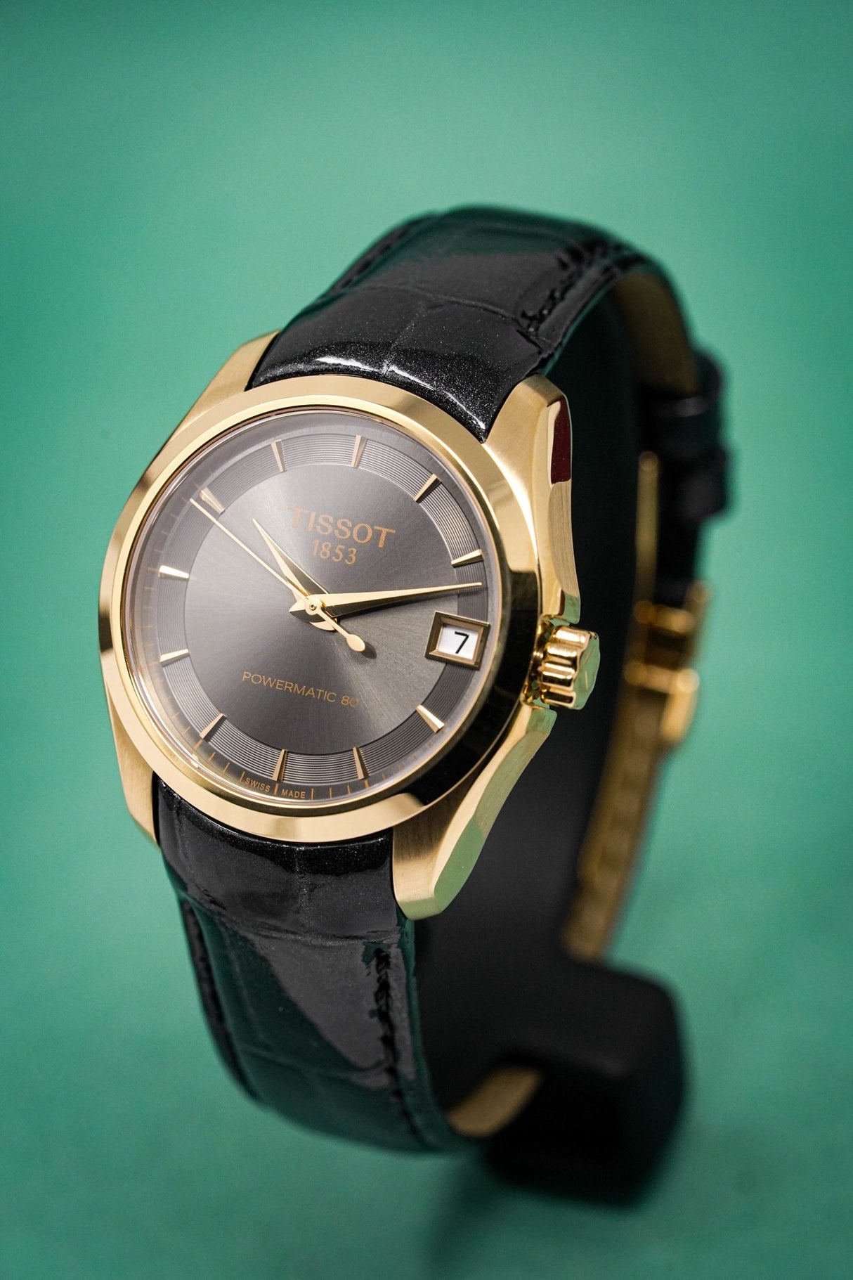 Tissot T-Classic Couturier Powermatic 80 Date Purple Rose Gold - Watches & Crystals