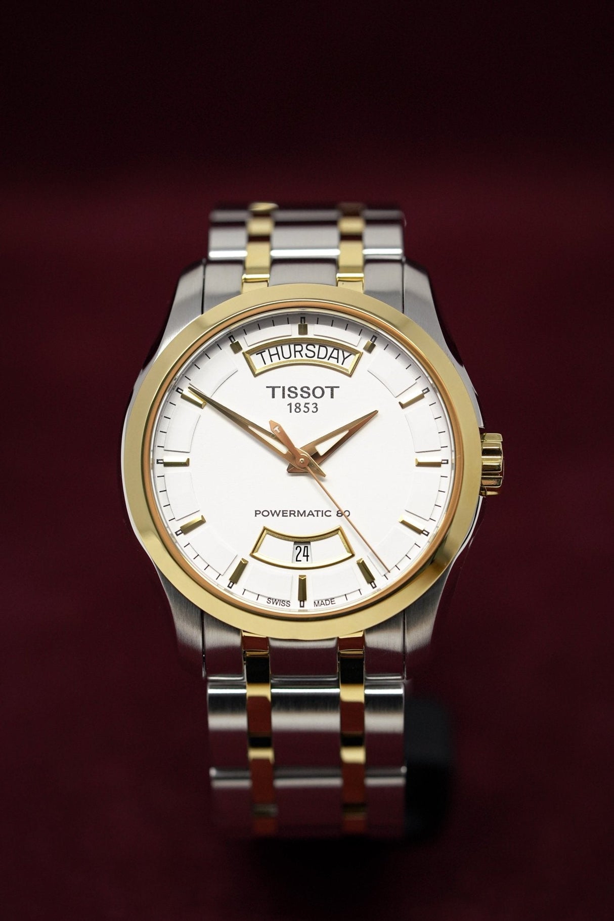 Tissot T-Classic Powermatic 80 Day Date Two Tone - Watches & Crystals