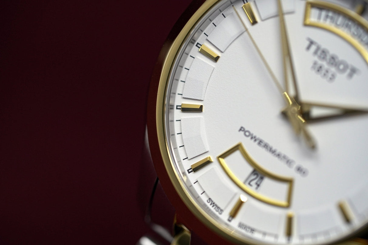 Tissot T-Classic Powermatic 80 Day Date Two Tone - Watches & Crystals