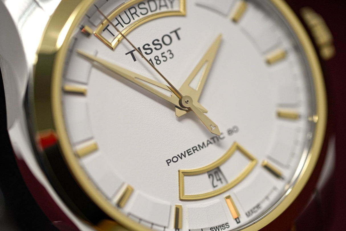 Tissot T-Classic Powermatic 80 Day Date Two Tone - Watches & Crystals