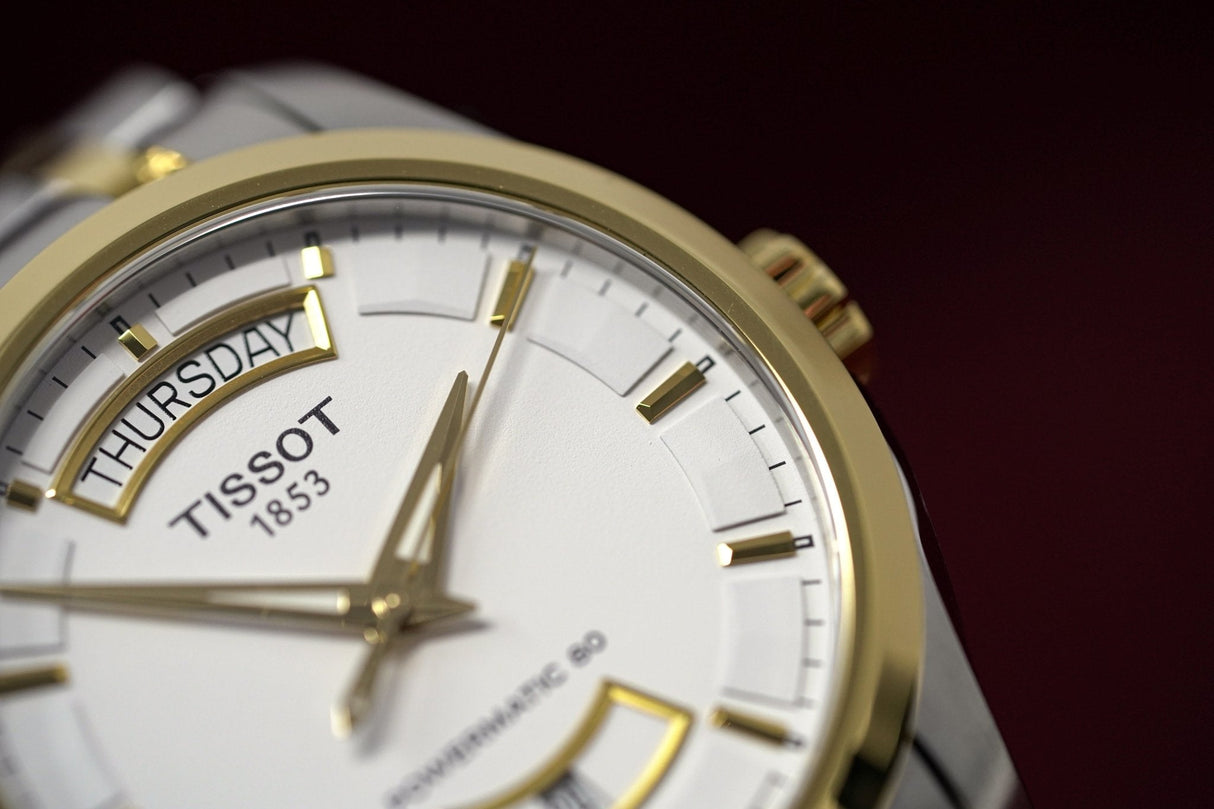 Tissot T-Classic Powermatic 80 Day Date Two Tone - Watches & Crystals