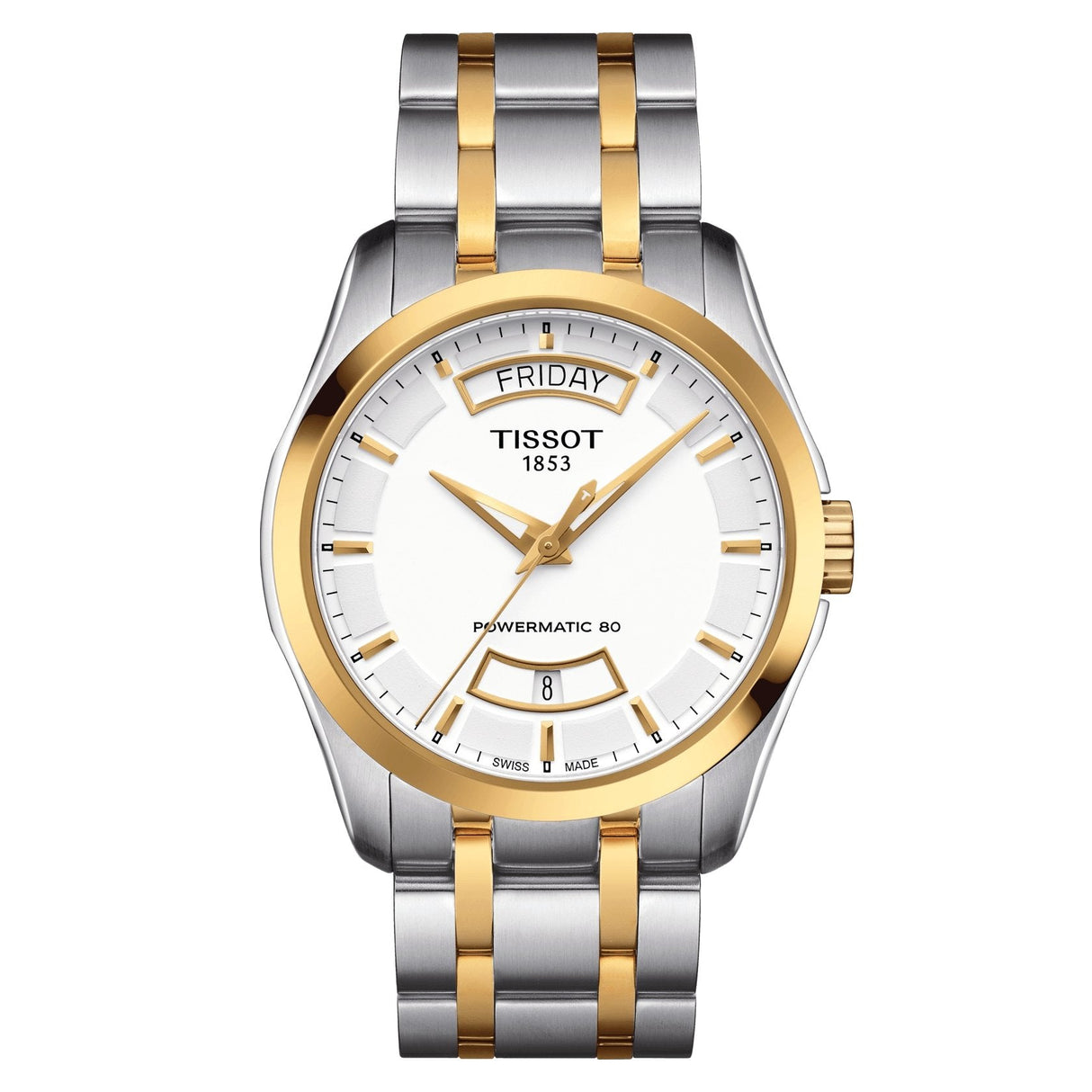 Tissot T-Classic Powermatic 80 Day Date Two Tone - Watches & Crystals