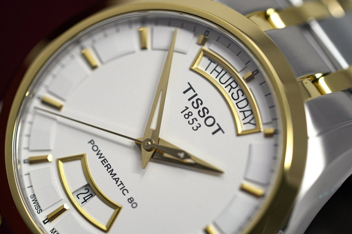 Tissot T-Classic Powermatic 80 Day Date Two Tone - Watches & Crystals