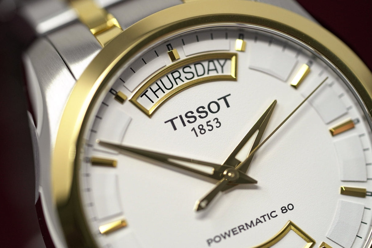 Tissot T-Classic Powermatic 80 Day Date Two Tone - Watches & Crystals