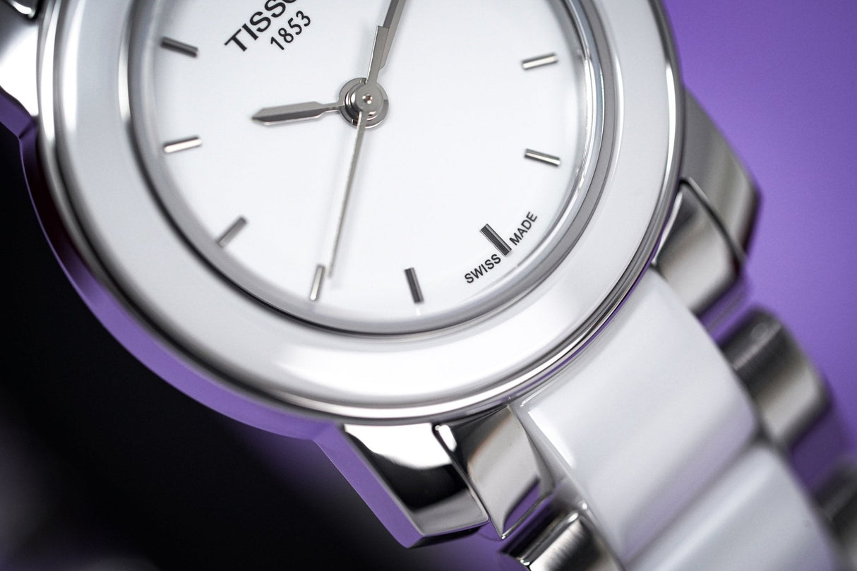 Tissot T-Lady Cera Ladies Watch White Ceramic - Watches & Crystals