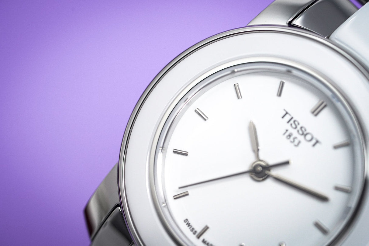 Tissot T-Lady Cera Ladies Watch White Ceramic - Watches & Crystals