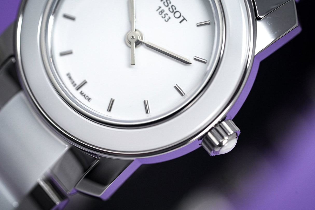 Tissot T-Lady Cera Ladies Watch White Ceramic - Watches & Crystals