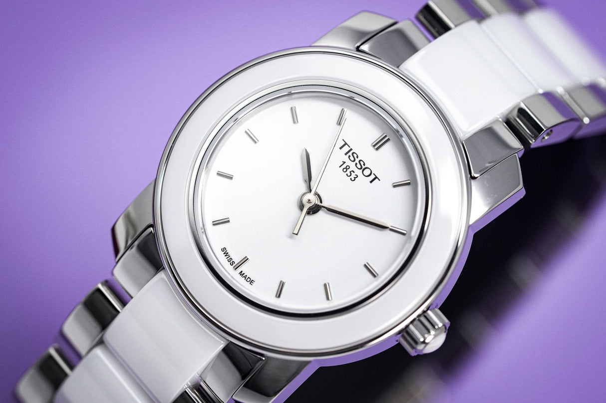 Tissot T-Lady Cera Ladies Watch White Ceramic - Watches & Crystals