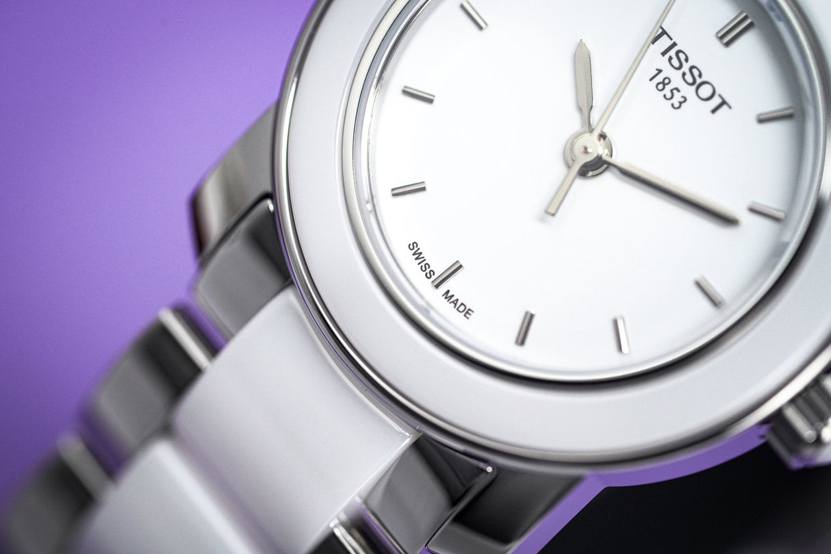 Tissot T-Lady Cera Ladies Watch White Ceramic - Watches & Crystals