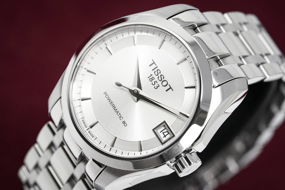 Tissot Women's T-Classic Automatic Watch Couturier Powermatic 80 Date - Watches & Crystals