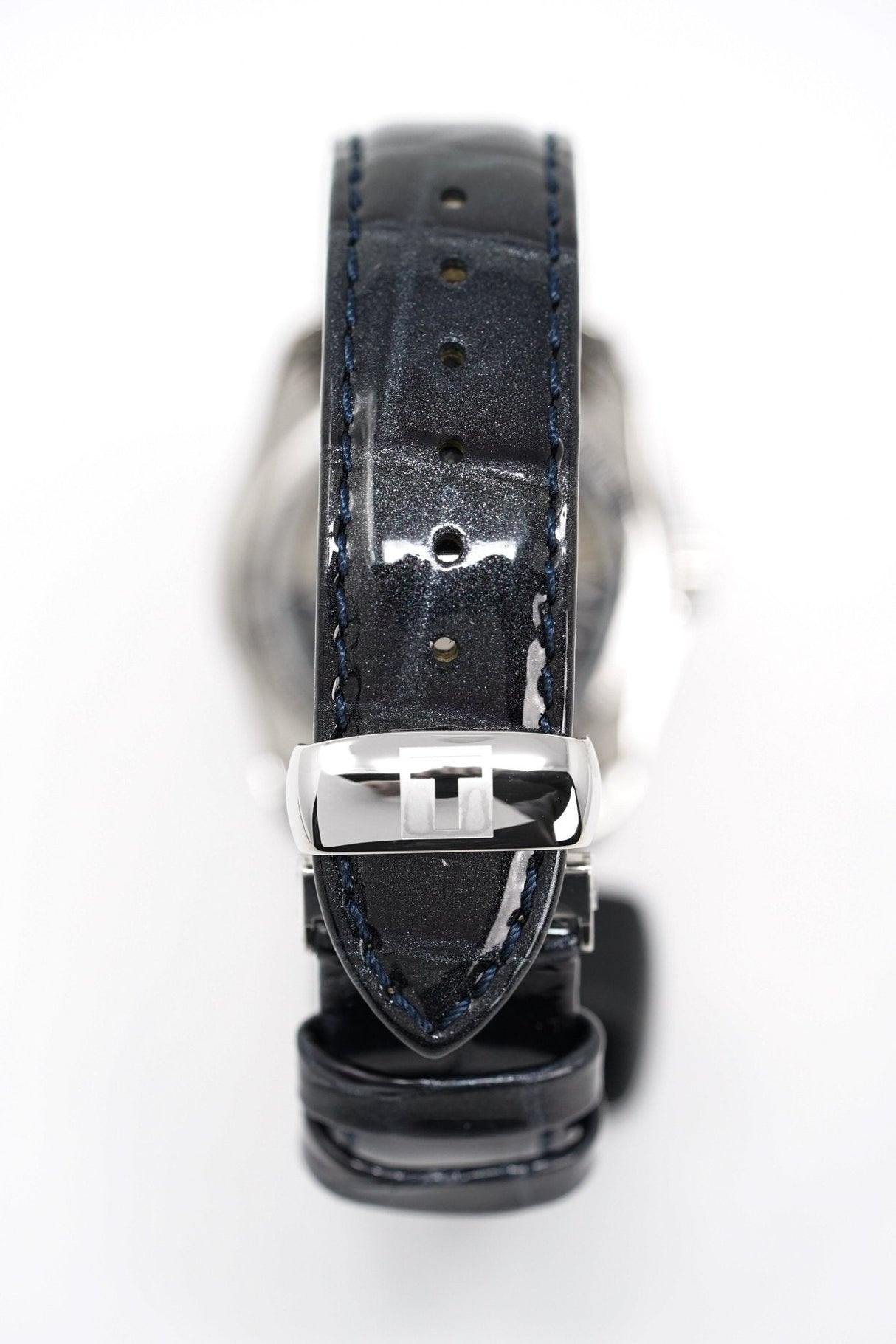 Tissot Women's T-Classic Automatic Watch Couturier Powermatic 80 Date Blue Leather - Watches & Crystals