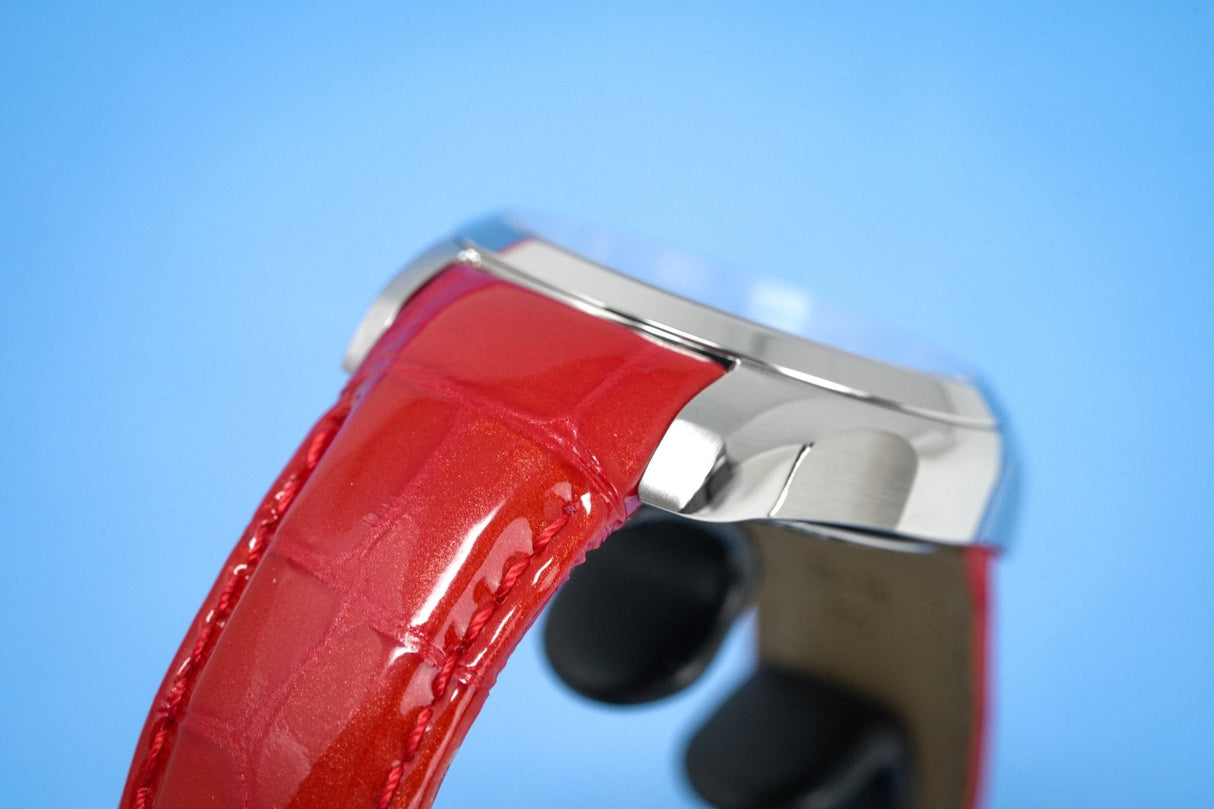 Tissot Women's T-Classic Automatic Watch Couturier Powermatic 80 Date Red Leather - Watches & Crystals