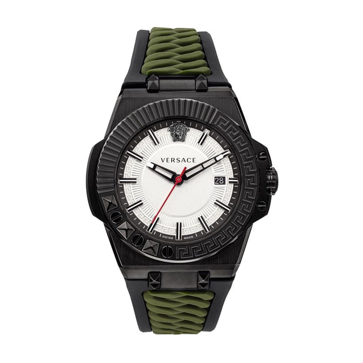 Versace Chain Reaction Date White - Watches & Crystals