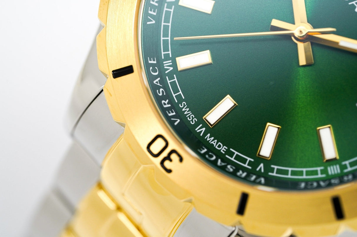 Versace Hellenyium 42mm Two Tone Green VE3A00720 - Watches & Crystals