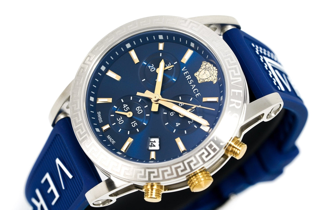 Versace Ladies Watch Sport Tech Chronograph Blue VEKB00222 - Watches & Crystals