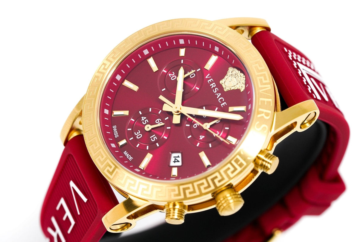 Versace Ladies Watch Sport Tech Chronograph Red Gold VEKB00322 - Watches & Crystals