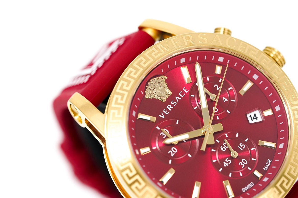 Versace Ladies Watch Sport Tech Chronograph Red Gold VEKB00322 - Watches & Crystals
