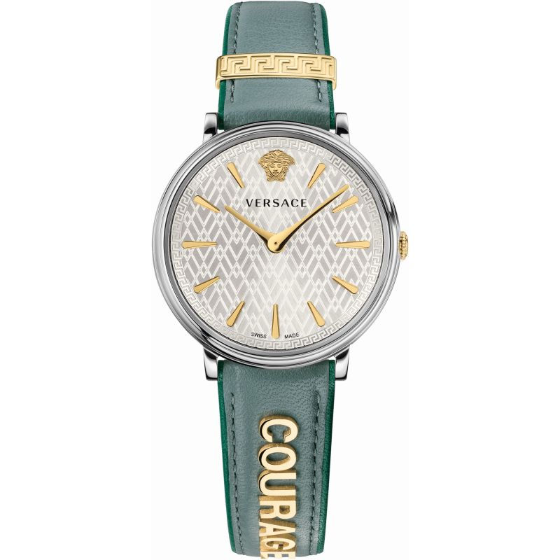 Versace Ladies Watch V-Circle 'COURAGE' Blue VBP010017 - Watches & Crystals