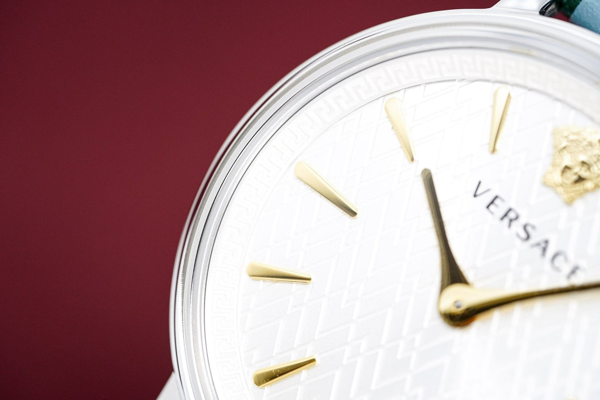 Versace Ladies Watch V-Circle 'COURAGE' Blue VBP010017 - Watches & Crystals