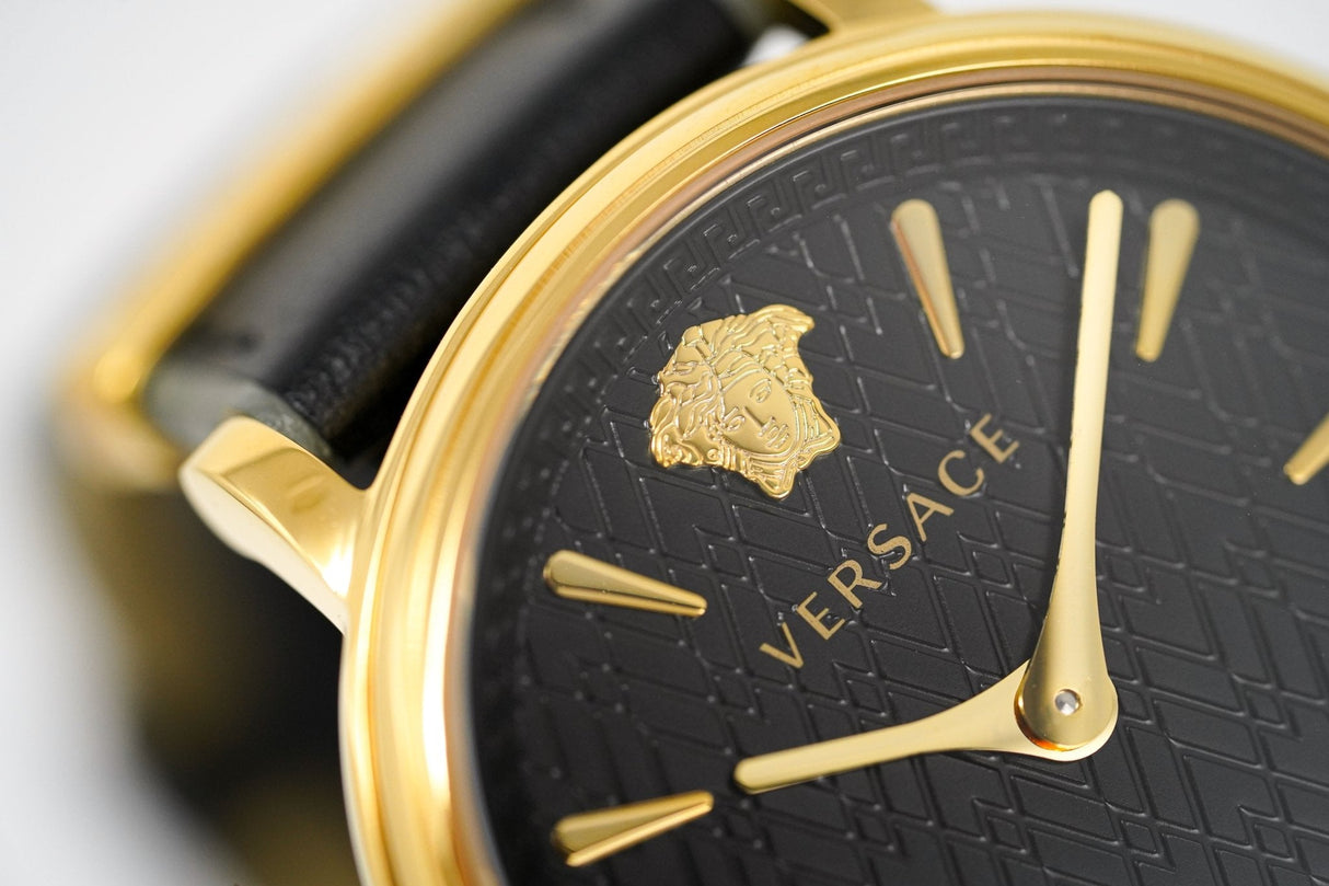 Versace Ladies Watch V-Circle Gold 'POWER' Black VBP040017 - Watches & Crystals