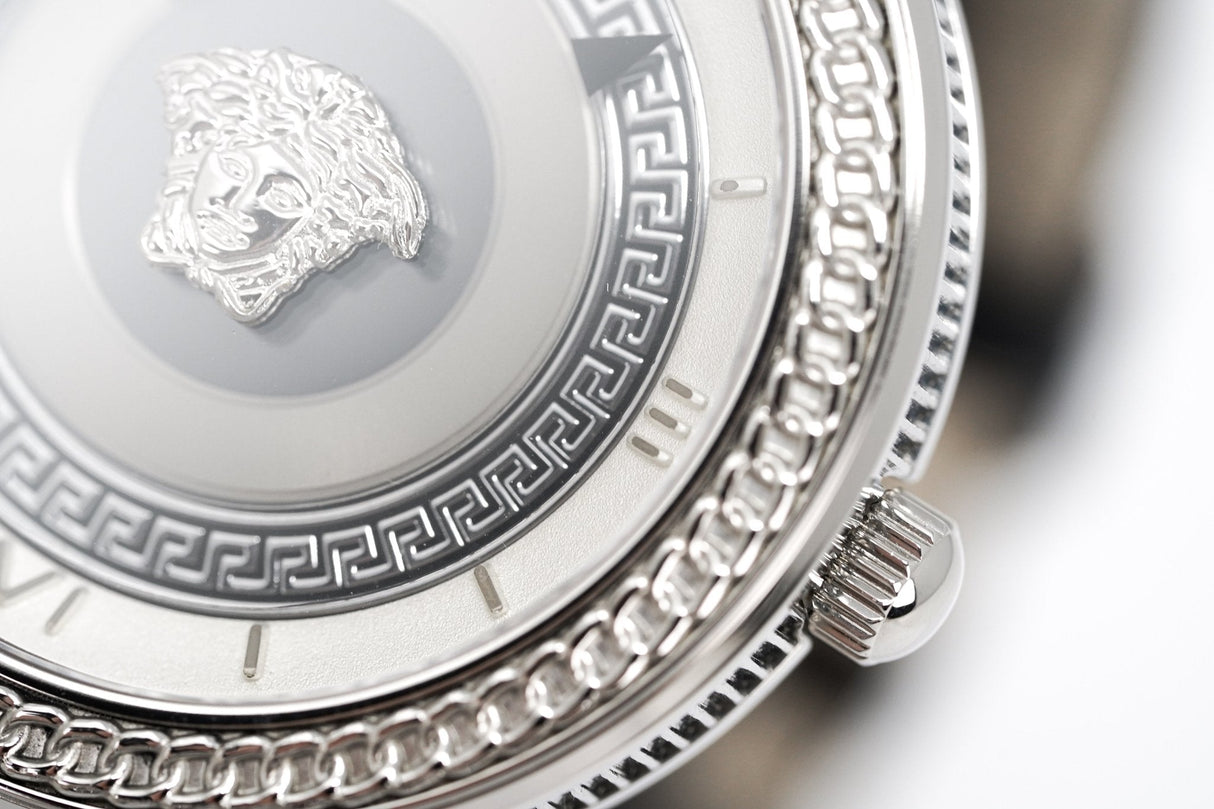 Versace Ladies Watch V Metal Patent Black VLC010014 - Watches & Crystals