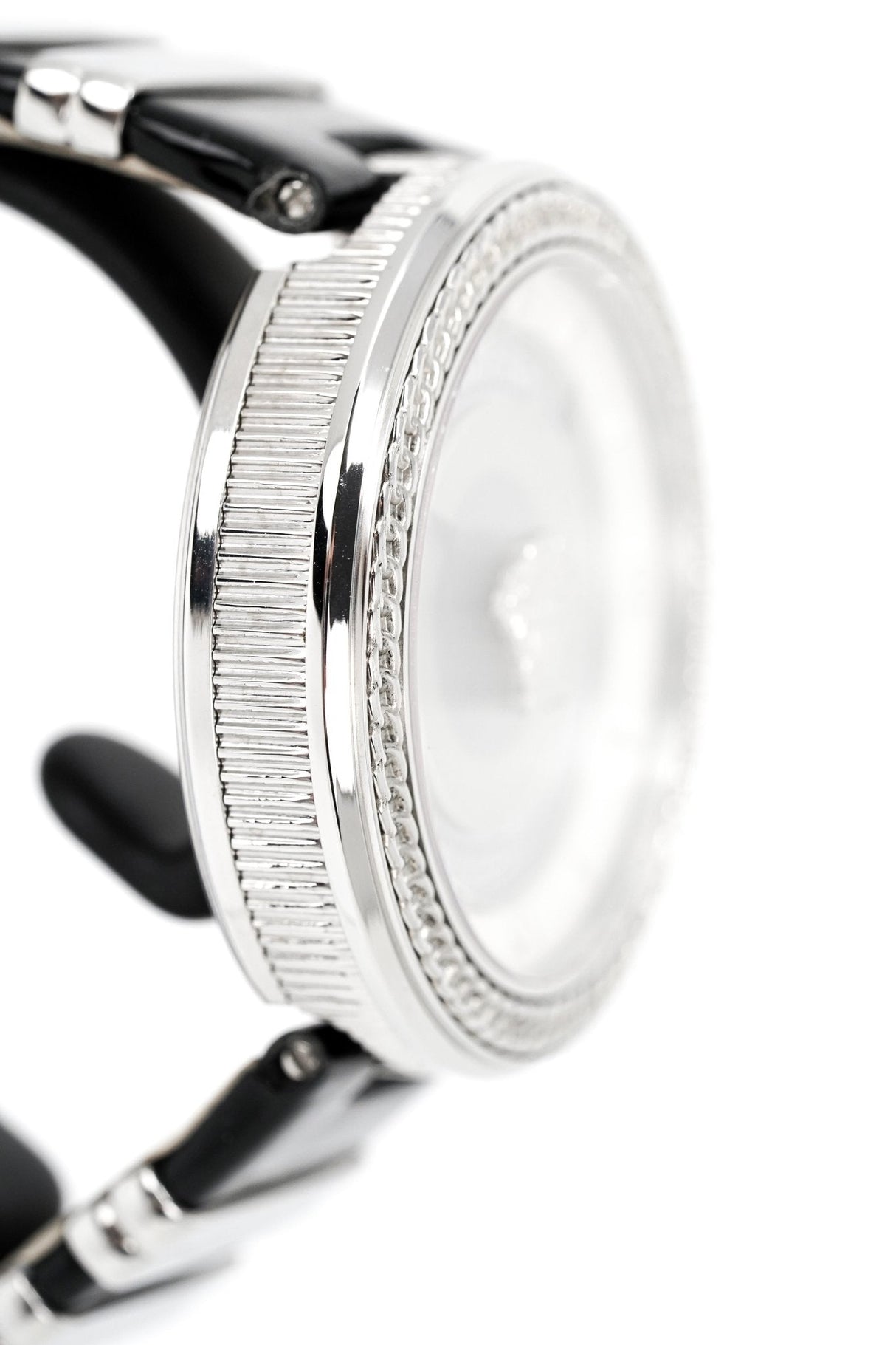 Versace Ladies Watch V Metal Patent Black VLC010014 - Watches & Crystals