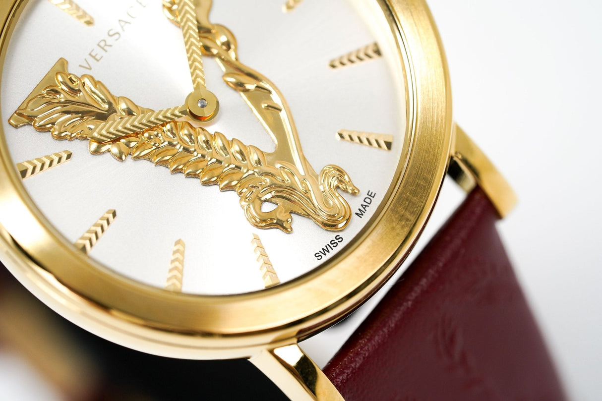 Versace Ladies Watch Virtus IP Gold Maroon VEHC00219 - Watches & Crystals