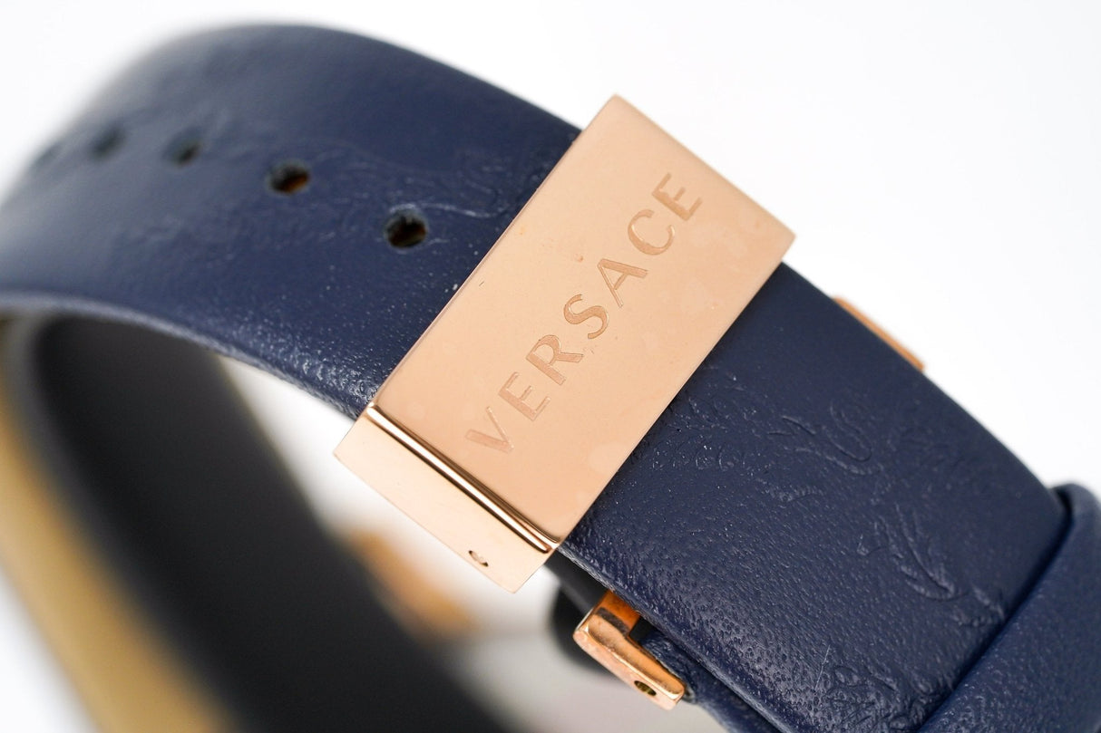 Versace Ladies Watch Virtus IP Rose Gold Blue VEHC00419 - Watches & Crystals