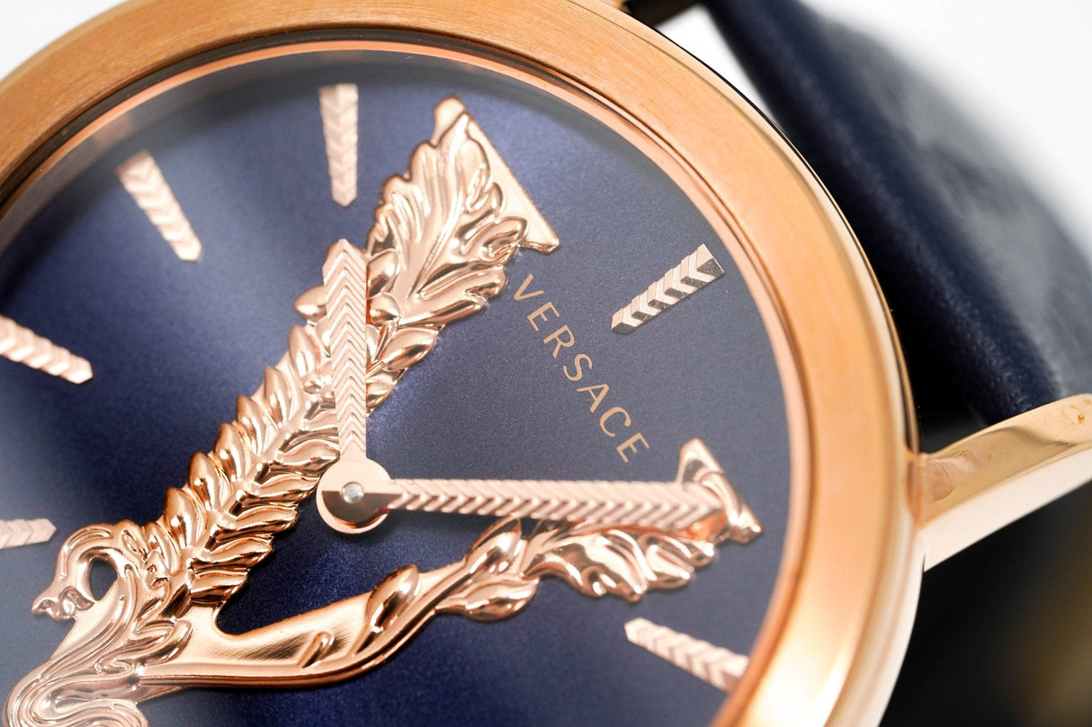 Versace Ladies Watch Virtus IP Rose Gold Blue VEHC00419 - Watches & Crystals