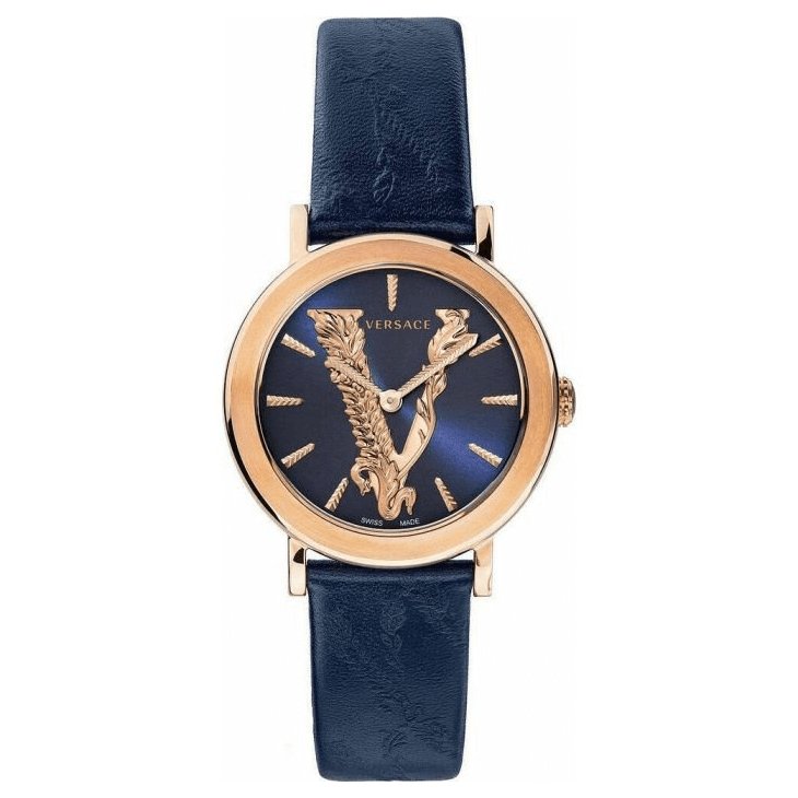 Versace Ladies Watch Virtus IP Rose Gold Blue VEHC00419 - Watches & Crystals