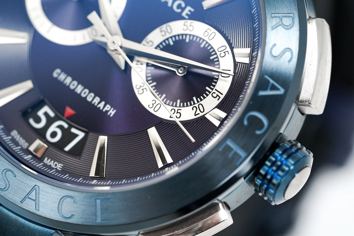 Versace Men's Chronograph Watch Aion Blue VBR070017 - Watches & Crystals