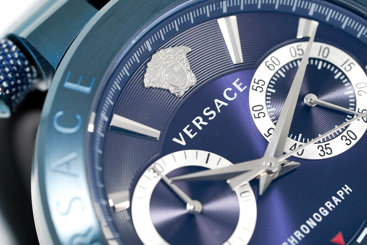 Versace Men's Chronograph Watch Aion Blue VBR070017 - Watches & Crystals