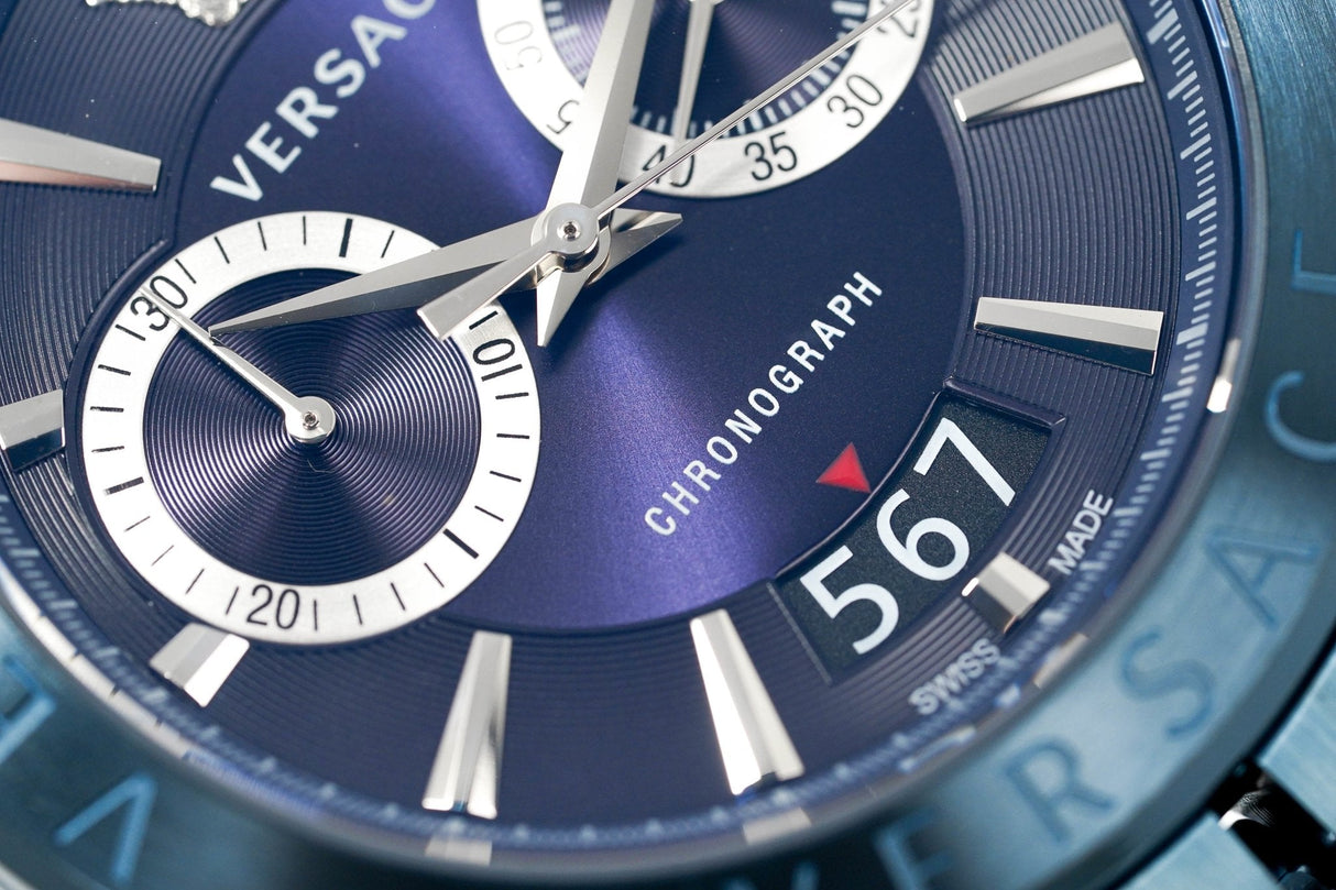 Versace Men's Chronograph Watch Aion Blue VBR070017 - Watches & Crystals