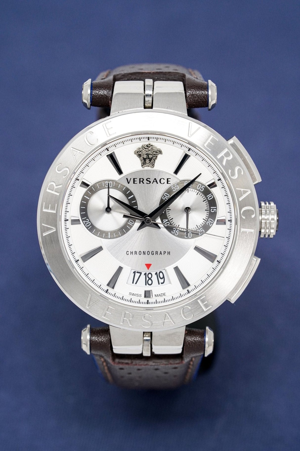 Versace Men's Chronograph Watch Aion Steel VBR010017 - Watches & Crystals