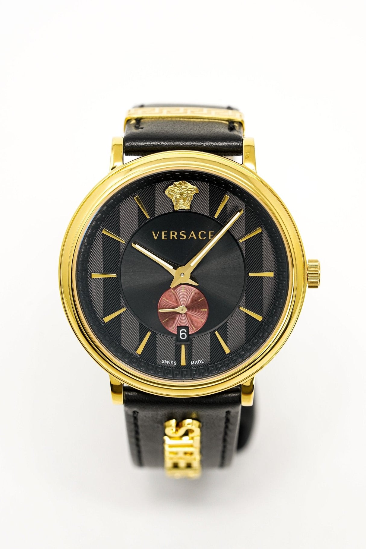 Versace Men's Watch V-Circle Gold Black VBQ050017 - Watches & Crystals