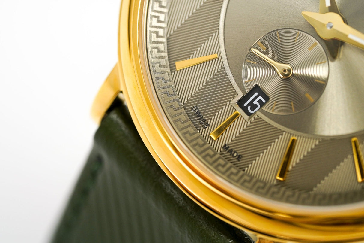 Versace Men's Watch V-Circle Small Seconds Green VBQ030017 - Watches & Crystals