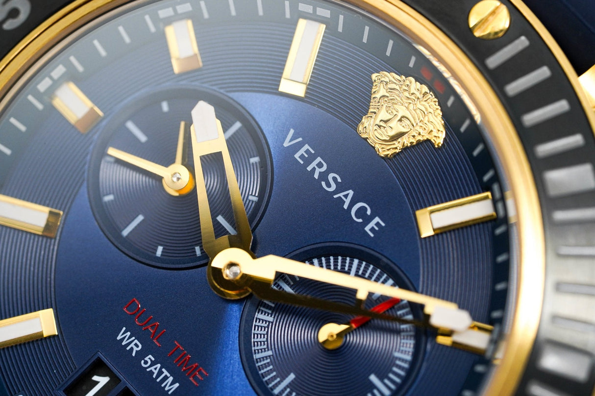 Versace Men's Watch V-Extreme Pro Dual Time Blue VCN010017 - Watches & Crystals