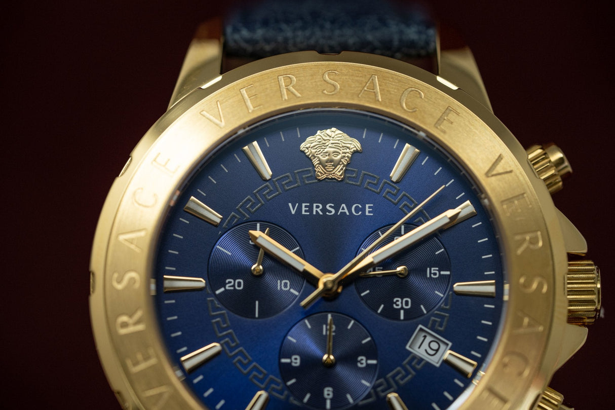 Versace Signature Chronograph Blue - Watches & Crystals