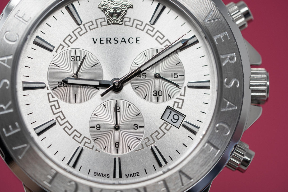 Versace Signature Chronograph Silver - Watches & Crystals