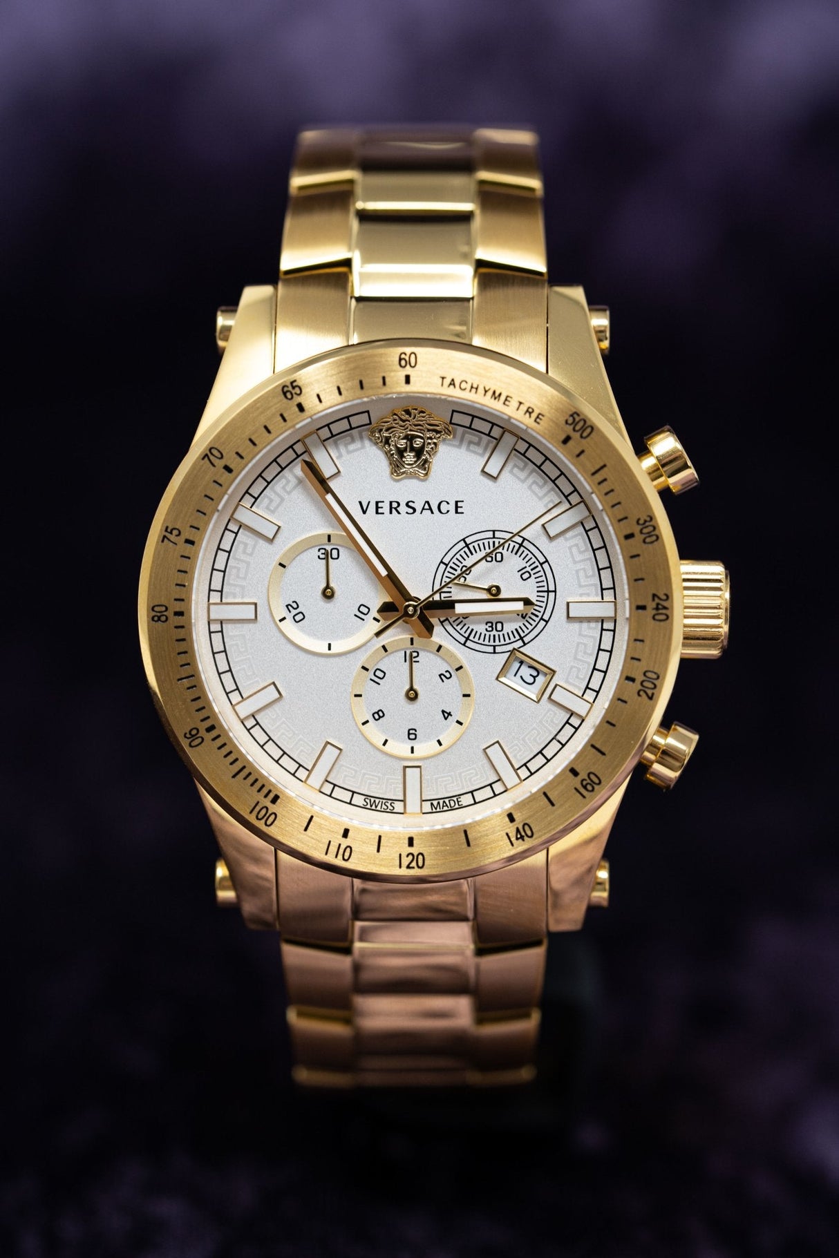 Versace Sporty Chronograph IP Gold - Watches & Crystals