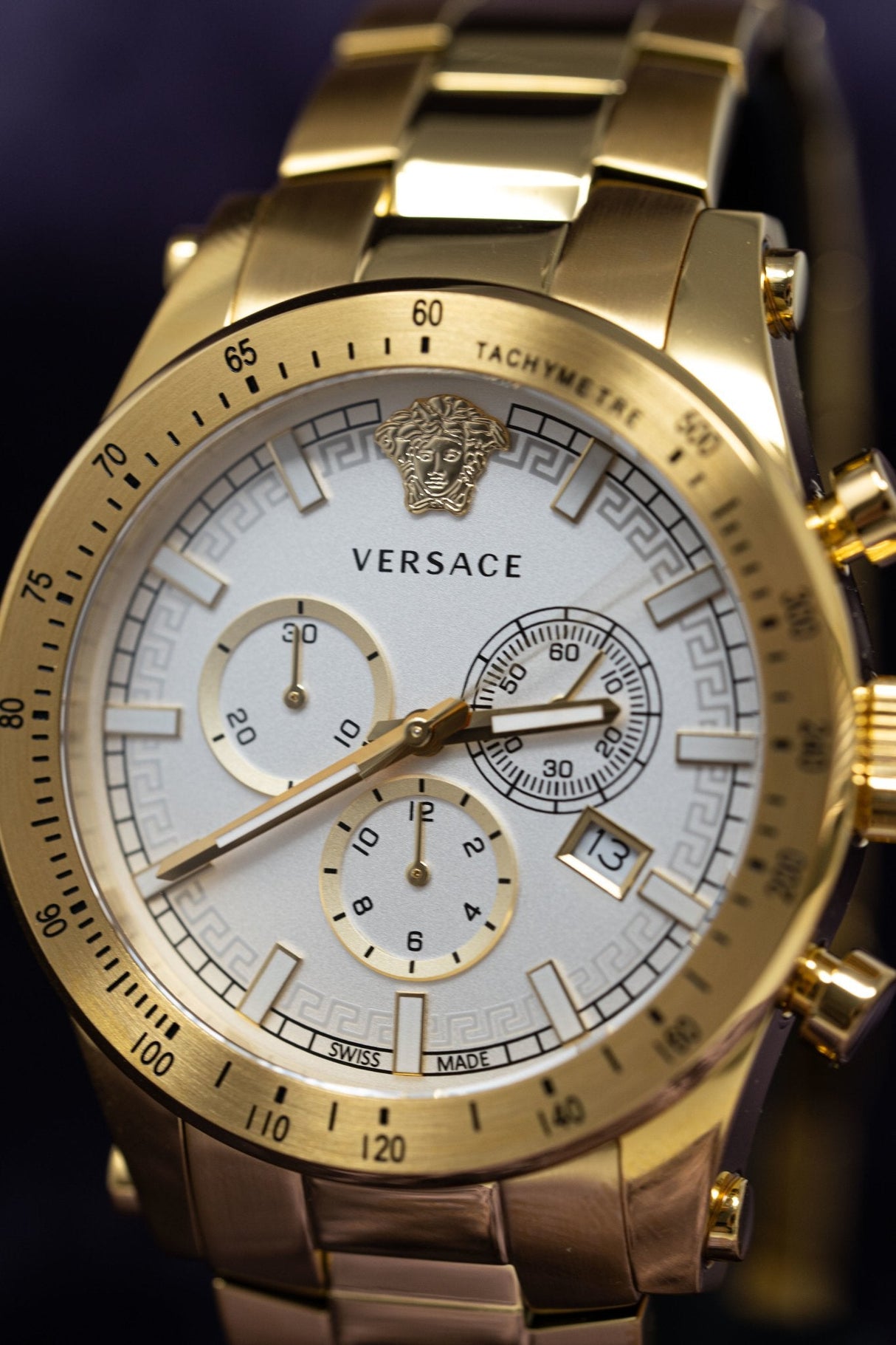 Versace Sporty Chronograph IP Gold - Watches & Crystals